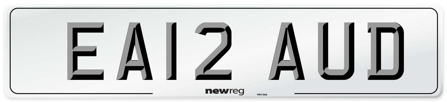 EA12 AUD Number Plate from New Reg